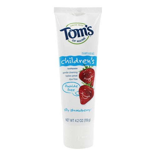 Toms Of Maine Natural Fluoride Free Toothpaste For Children, Silly Strawberry - 4.2 Oz
